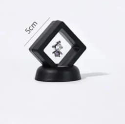 1 Set Suspended Floating Display Case Black White Plastic 3D Earring Coins Gems Ring Jewelry Exhibition Stand Holder Box