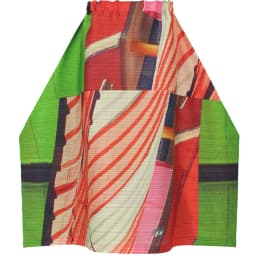 Miyake Pleated Spring And Summer New Product Printed Horizontal Skirt