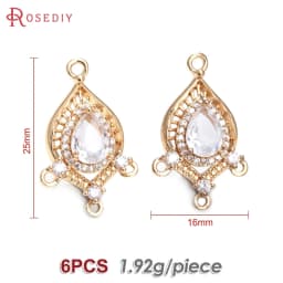 High Quality 18K Gold Color Brass and Zircon More Style Earrings Connect Charms Pendants Jewelry Making Diy Findings Accessories