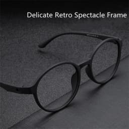 Ultralight TR90 Computer Anti Blue Light Glasses for Women and Men Retro Screw Free Design Big Round Frame Reading Glasses