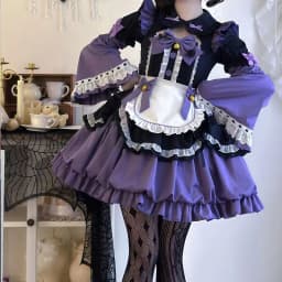 Lovely Flare Sleeve Bud Casual Cute Dress Patchwork Lace Panelled Slim Waist Robe Exquisite Preppy Style Japanese Moda Vestidos