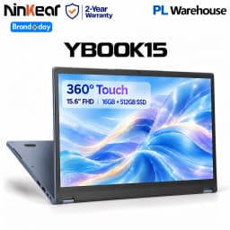 Ninkear YBook 15 Laptop 2 in 1 AMD Ryzen 3 3250U 15.6 Inch Full HD Display 16GB RAM 512GB SSD 2 in 1 Convertible Notebook Windows 11 360° Touchscreen USB-C PD 65W Fast Charging for Business Home Office Study and Everyday Multitasking