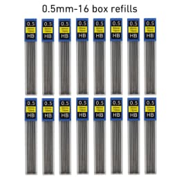 Transparent Mechanical Pencil Set 0.3, 0.5, 0.7 0.9mm with HB Lead Refills for Sketching Art Drawing Painting Automatic Pencils