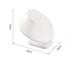 White PU Leather Bust Jewelry Display Stand Holder Bracelet Earring Necklace Ring Jade Counter Pendant Neck Model Organizer Rack