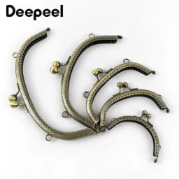 Bronze Purse Handle Semicirc Frame Purses Bags Metal Kiss Clasp Lock Sewing Handbag Handles DIY Bag Accessories
