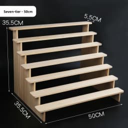 Pure Wood Display Stand Storage Rack Desktop Figurine Bubble Mat Doll Meat Green Plant Multi-layer Staircase Rack