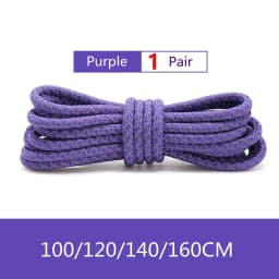 1Pair Reflective Shoelace Fluorescent Shoelaces for Sneaker Round Rope Shoe Laces Yezzy 350 Unisex 100/120/140/160cm Shoetrings