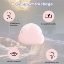 ZK30 Cloud Night Light Kids Soft Silicone USB Rechargeable LED Baby Nightlight Portable Bedroom Bedside Children Night Lamp