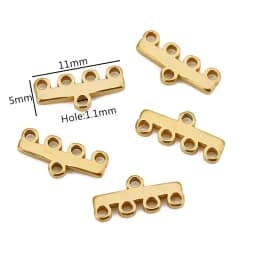 20pcs Stainless Steel Layer Clasp Bails Pendant Loops Drop Connectors 18K Fashion DIY Necklace Bracelet Jewelry Making Supplies