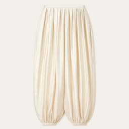 PUAL Luxury Satin Lantern Pants 2025 | High-Waisted Ruched Baggy Trousers | Elastic Cuff Harem Pants | Elegant Loose-Fit Women's