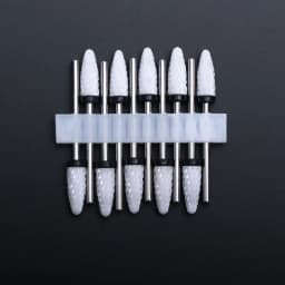 10pcs Ceramic Nail Drill Bits Set Milling Cutter for Electric Manicure Bit Flame Corn Files Pedicure Machine Polish Accesoires
