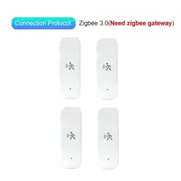 Tuya Zigbee Human Motion Sensor 4-in-1 Detector with Luminance Temperature Humidity Sensor 10G MmWave Radar Smart Life APP