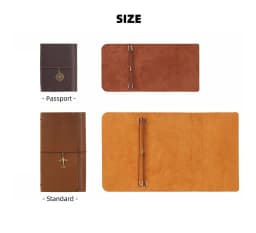 A5 Three Fold Journal Real Leather Notebook Refillable Vintage Style Diary Traveler Note Books Back to School Gift