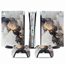For PS5 Digital Protective Skin Sticker Vinyl Decal Full Set Cover Wrap for Game Console and 2 Controllers