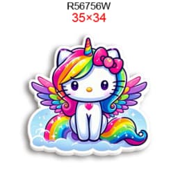 Hello Cat 10pcs/lot San Resin Planar Transparent Glitter Acrylic Flatback for Charms DIY Bow Craft Supplies Phone Case Decor