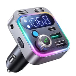 LED Bluetooth 5.0 FM Transmitter With Strong Dual Mics And Deep Bass Sound For Car 48W PD&QC3.0 Car Charger Adapter