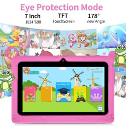 BDF Children's Tablet New 7 Inch Google Learning Education Games Tablets Quad Core 4GB RAM 64GB ROM WiFi Bluetooth Dual Cameras