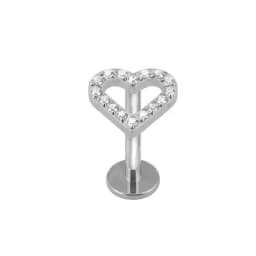 ASTM F136 G23 Titanium Flower Moon Heart Threadless Piercing Leaf Drop Pin Push in Lip Stud Daith Conch Earring 16G 18G 20G