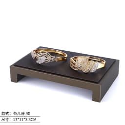 Brown Pu Leather Jewelry Display Stand Ring Earrings Necklace Pendant Bracelet Storage Display Stand