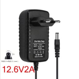 DC 5.5mm or 3.5mm Power CAHARGER Li-ion Red Charging for 1 2 3 4 String Lithium Battery Charger 4.2V 8.4V 12.6V 16.8V 2A 2000MA
