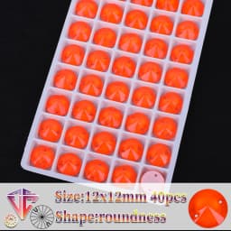 VC Neon Fluorescent Roundness Sew on Rhinestone Roundness Sewing Diamond Glass Diamond Flatback DIY Accessories Wedding