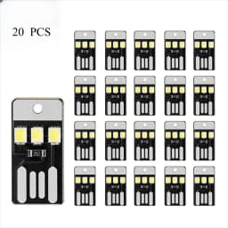 20pack Book Light Mini Night Lighting 2835SMD Book Lamp Bulb 5V 0.2W Led Usb Light for Power Bank Computer Laptop