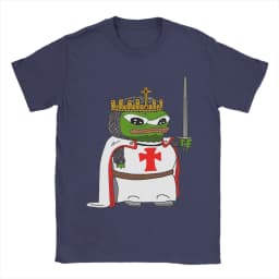 Pepe Knight's Templar Apu T Shirts Men 100% Cotton Humor T-Shirt O Neck Tees Short Sleeve Tops Gift Idea