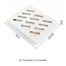 PU Leather Jewelry Display Tray for Drawer Counter Top Pendant Earrings Necklace Ring Organizer Bracelet Holder Storage Showcase