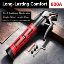 Bent Head Welding Tongs Electrode Holder Heat Resistant Copper Clamp Ergonomic Insulated Handle For Motorcycle Joining Tool