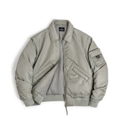Maden Retro CWU-45P Pilot Jacket Grayish Green Warm Cotton-padded Coat Lapel Versatile Jackets Men's Autumn and Winter Outerwear