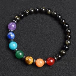 7 Chakra Bracelet Natural Gem Stone Beads Bangle Women Crystal Healing Anxiety Jewellery Mandala Yoga Meditation Bracelets Gift