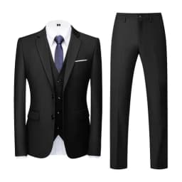 16 Colors ( Jacket + Vest + Pants ) Men's High Quality Formal Business Slim Fit Mens Suit Best Groom Wedding Tuxedos 3 piece Set