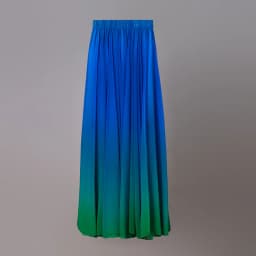 2025 Gradient Color Dance Skirt Eleganc Women's Square Dancing Perform Maxi Skirts Elastic-waist Big-hem Chiffon A-line Skirts