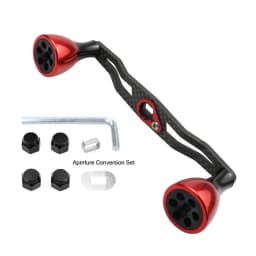 EKfan 130MM Carbon Fiber Fishing Handle Alloy Knobs 7X4MM/8X5MM Holes For Dawa/Shmano Baitccast Water-drop Reel DIY