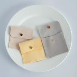 5-Pack Bulk Mini Envelope Jewelry Bag Snap Button Closure Luxury Microfiber Suede Jewelry Necklace Earrings Packaging Pouch Bags
