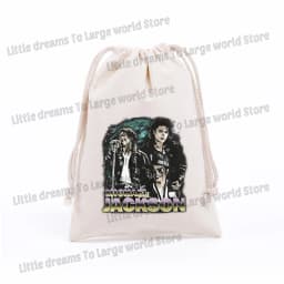 Michael Jackson Drawstring Bag Graphic Figure Print Pockets Gifts Bags Portable Jewelry Storage Pouches Men Women Packing Bags