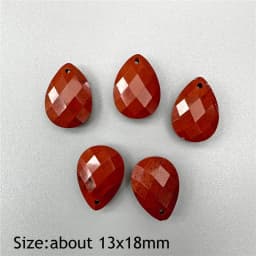 Water Drop Shape Stone Charms Faceted Amazonite Pendant Natural Gems Crystal Charms For Jewelry Making DIY Necklace 13x18mm