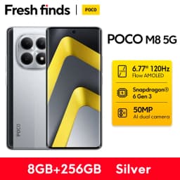 【World Premiere】POCO M8 5G Smartphone Global Version Snapdragon® 6 Gen 3 6.77" 120Hz Display 50MP Camera 5520mAh 45W NFC
