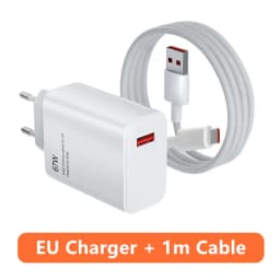 6A 67W Ultra Fast Wall Charger For Xiaomi 10 11 12 Lite 13T Redmi Note 10S 11S 12 13 Pro POCO X3 X4 X5 Type C USB Charging Cable