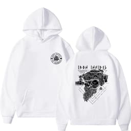 Til Valhalla American Beard Warrior Tactical Skeleton Graphic Hoodie Men Women Fashion Oversized Sweatshirt Male Casual Hoodies