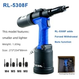 Pneumatic Rivet Nut Gun Industrial Automatic Hydraulic Pull Rivet Nut Tool Pneumatic Riveting Gun Set M3-M12