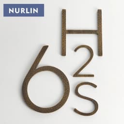Nurlin Solid Brass Hammered Antique Brass 4-12 Inches 10-30cm Big Number Letter Door House Public Floating Signature