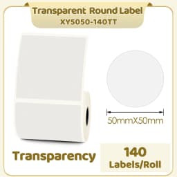 M110 M200 M221 2' Color Circle Thermal Sticker Label Self-Adhesive Round Direct Sticker Label for DIY Logo Design QR Code 1 Roll