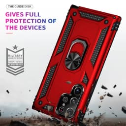 Shockproof Bumpers Armor Case For Samsung Galaxy S24 S23 S22 Ultra S21 S20 FE 5G S8 S9 S10 Plus Note 20 10 Metal Ring Cover