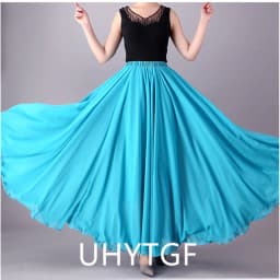 Women Assorted Gauze Skirt Large Swing Ballet Practice Clothes 720 Degree Chiffon Skirt Gypsy Long Skirts Women Dancer Wear 2551