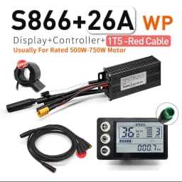 Ebike SineWave Three Mode Controller 24V-52V 17A 26A 30A 40A 45A TFT Display Throttle Hall Unlimited Motor 350W-2000W Moto