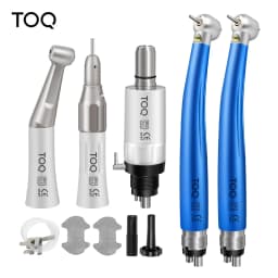 TOQ Dental External Low Speed Handpiece Set With Light Three-way Water Spray Whole Type Dental Tools Kit Dental Equipment