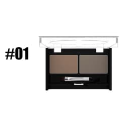 Professional Brand Eyeshadow Makeup 2 Color Waterproof Eyebrow Powder Eye Shadow Eye Brow Palette + Brush Eyebrow Enhancer