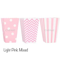 6pcs Rose Gold Pink Stiff Paper Mini Party Popcorn Boxes Pop Corn Candy/ Sanck Favor Bags Wedding Birthday Movie Party Tableware