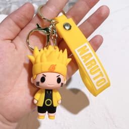 Cartoon PVC Naruto Anime Peripheral Keychain Naruto Silicone Figure Car Key Chain Christmas, Halloween Gift
